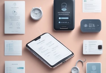 Illustration of a smartphone showing a doctor appointment booking screen.