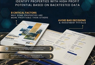 Navis PrimeKey Analysis real estate investment reports showing property profit potential and market data.