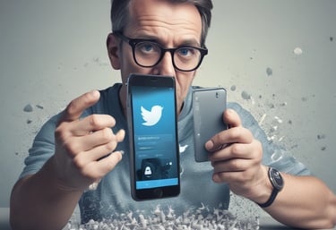 A vibrant collage showing popular social media app icons with people engaging on their phones.