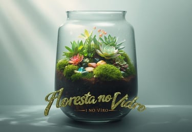 O Floresta no Vidro nasce das mãos de Kaynan Oliveira, o artesão que transforma vidro em floresta, e