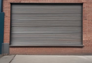 Technician fixing a rolling shutter on a Parisian building facade.