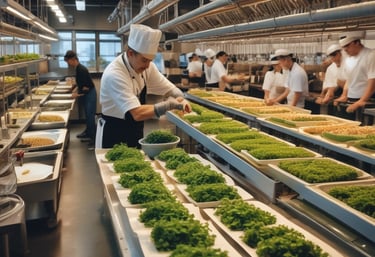 Close-up of fresh radish microgreens growing in a wooden crate under natural light.