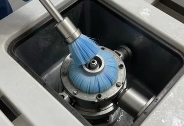 Electrician installing industrial electrical wiring in a commercial building.