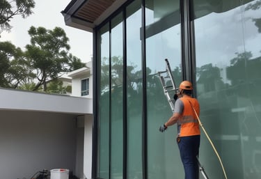 Close-up of hands selecting building materials with a contractor’s guidance.