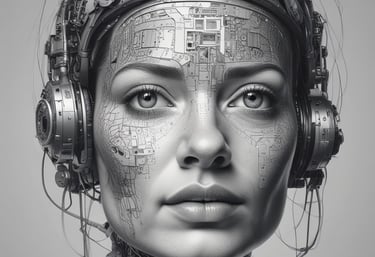 A modern laptop screen displaying a dynamic website design with emerald green accents.