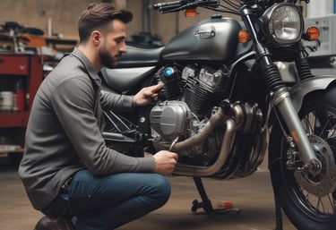 Technician writing a detailed vehicle inspection report on a clipboard.