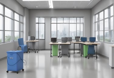 Close-up of eco-friendly pest control products certified for safe indoor use.