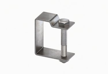 End Panel clip for molded grating projects