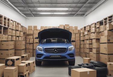 A close-up of a mechanic’s hands fitting a genuine auto part onto a car engine.