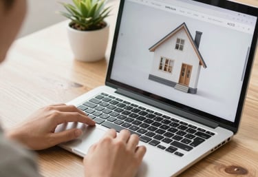 A real estate investor reviewing property plans with a lender in a cozy office.