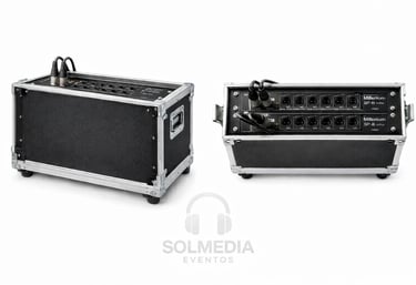 Rack de prensa profesional, distribuidor de señal de sonido, splitter.