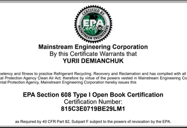 refrigerator repair certification 