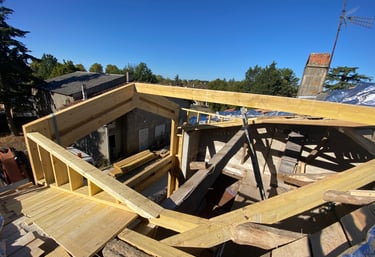 modification de l'apparence de la façade grâce à une extension en pignon