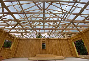 pose de fermettes américaines sur une maison neuve