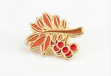 Pin badge GERI METAI Rowan berry