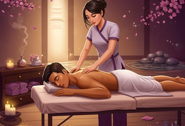 a man getting a relaxation massage 