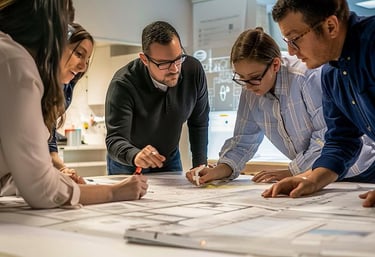 Grupo de Ingenieros Trabajando (Engineering Group Working)