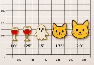 Pin Size Comparison Chart (Real Pins on Grid)