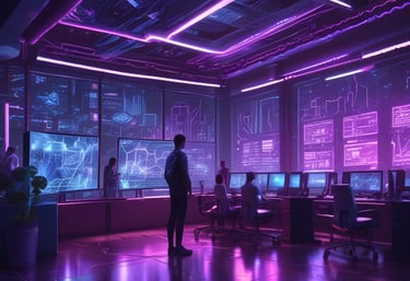 Signage on a wall reads 'Cybercrime Analysis & Research Alliance @ NTU (CARA)' in bold, white letters against a dark, textured surface. A corridor with partial ceiling panels is visible, and there's some greenery in the background.