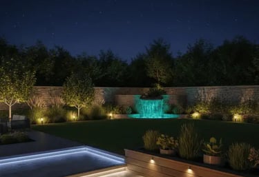 Garden lights installer in Bedworth installed LED lights 