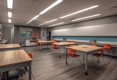 lights installed in the school of Solihull