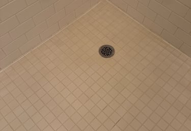 shower floor regrout finish