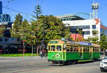 City Circle tram in Docklands, Melbourne