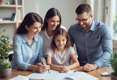 Close-up of a modern headset with AI voice waveforms glowing on a screen behind.