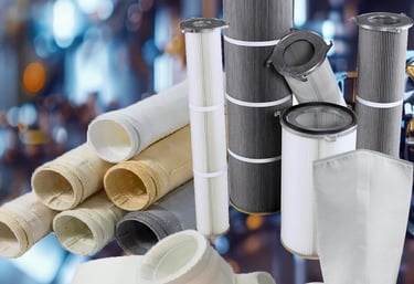 Cartridge dust collector a bunch of different types of filters for filtrations