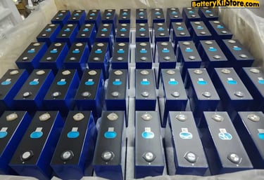 a box of LiFePO4 prismatic battery cells