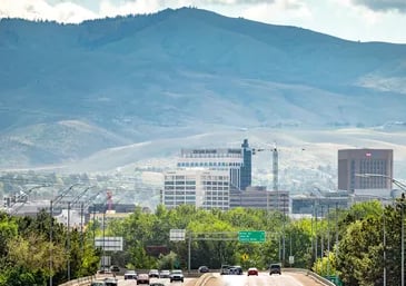Idaho Skyline during a sunny day.
