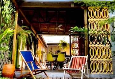 Terraza amplia y confortable de Casa Bela