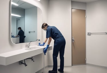 A clean and bright interior space with sparkling windows and polished floors.