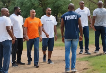 A mentor and mentee sharing a moment of connection and understanding in a community setting.