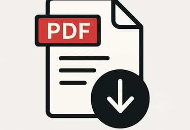 Image of a PDF download. Used for the download of the Be Clear Productivity quick help guide PDF