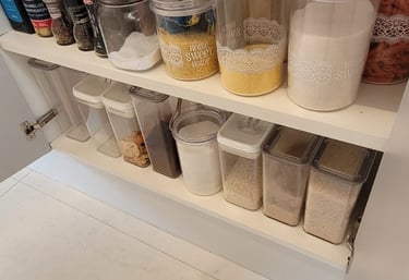 organização de despensa e cozinha