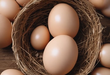 a nestle of eggshells in a nestle