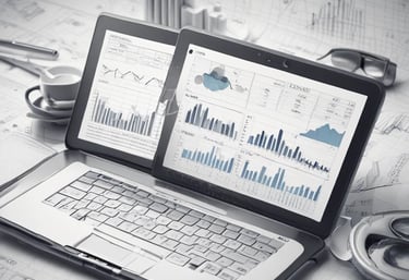 The scene includes a dimly lit workspace with a focus on tax-related documents, a pen, and a mug. The documents are prominently featured on the table, indicating a financial or tax preparation setting.