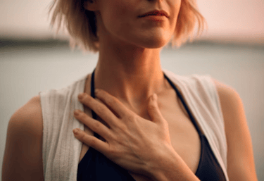 a woman with a white top and a black top