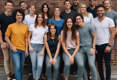 A view of the upper floors of a light-colored building with multiple windows and ornate architectural details. A red and white 'For Sale' sign with contact information is visible on the building's facade. The building is surrounded by greenery, and there are overhead utility lines. The sky above is partly cloudy with patches of blue.