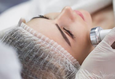Anti-aging and skin tightening ultrasound facial therapy