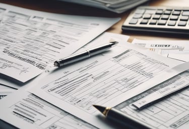 Several overlapping posters with bold text in Vietnamese advertising financial services. Some numbers are highlighted in red, indicating contact information. The posters are worn and layered on a rough urban surface.