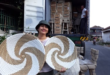 Our address and location is in the middle of the rattan craft center village of Trangsan