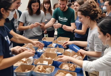 A modern workspace featuring a large monitor and an open laptop, both displaying content related to social media. A piece of paper titled 'Content Strategy' lies on the desk, accompanied by a keyboard, mouse, and some small tech accessories. The background is a teal color, adding a vibrant touch to the setup.