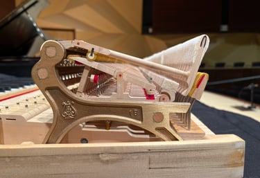 Side view of a Grand Piano Action