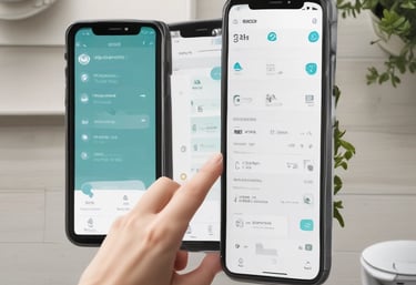 A modern AI assistant interacting with clients via a digital interface.