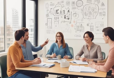 A modern AI assistant interacting with clients via a digital interface.