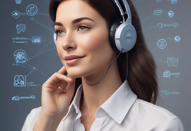 A representative from nexo ia demonstrating the AI scheduling system.