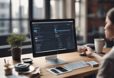 A compliance consultant reviewing documents with a client.