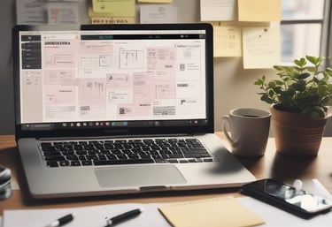 A sleek black-and-white image representing digital marketing services.